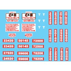 LOS-12023 C&H Transportation Owner Operator Decal Set For Truck Tractors & Flatbed Trailers
