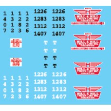LOS-12024 Hill & Hill Truck Lines Owner Operator Decal Set For Truck Tractors & Flatbed Trailers