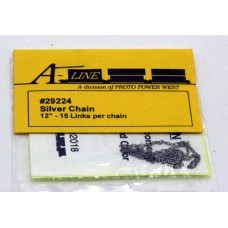 ALI-29224 Silver Chain 15 Links Per Inch 12