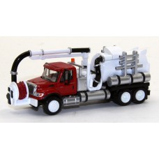 ZYC-1017 International (IH) 7600 Vacuum Truck - Red Cab - White Wheels 