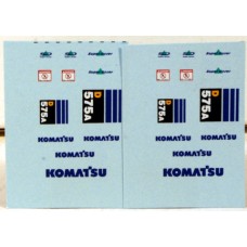 ZYC-30033 Decal Sheet - For Kibri Komatsu D575A-2 Dozer converts to 2003+ graphics will work for  D575A-2 or D575A-3 version